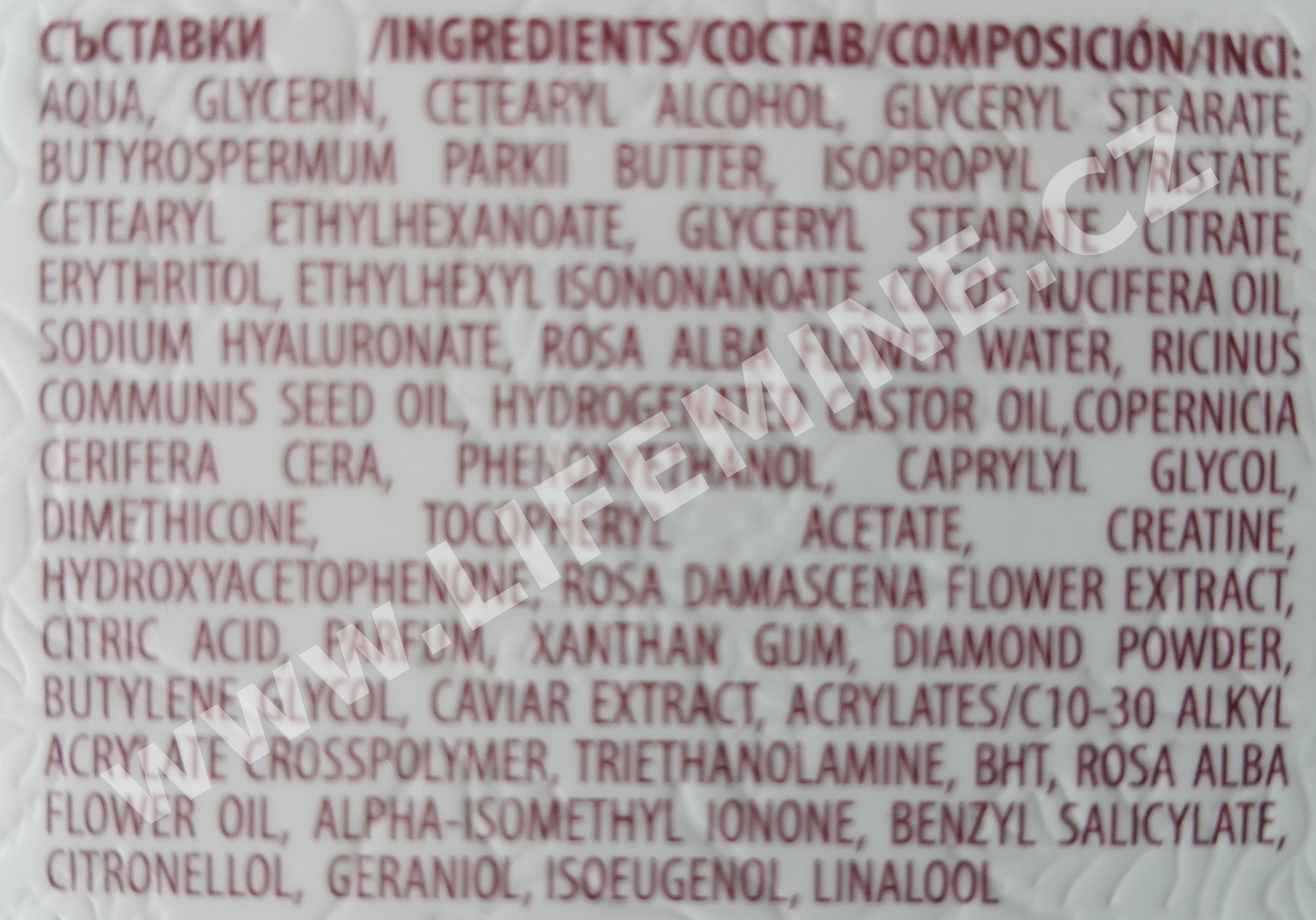 Obnovující krém na ruce Diamond Rose 50ml - růžový olej extrakt z černého kaviár