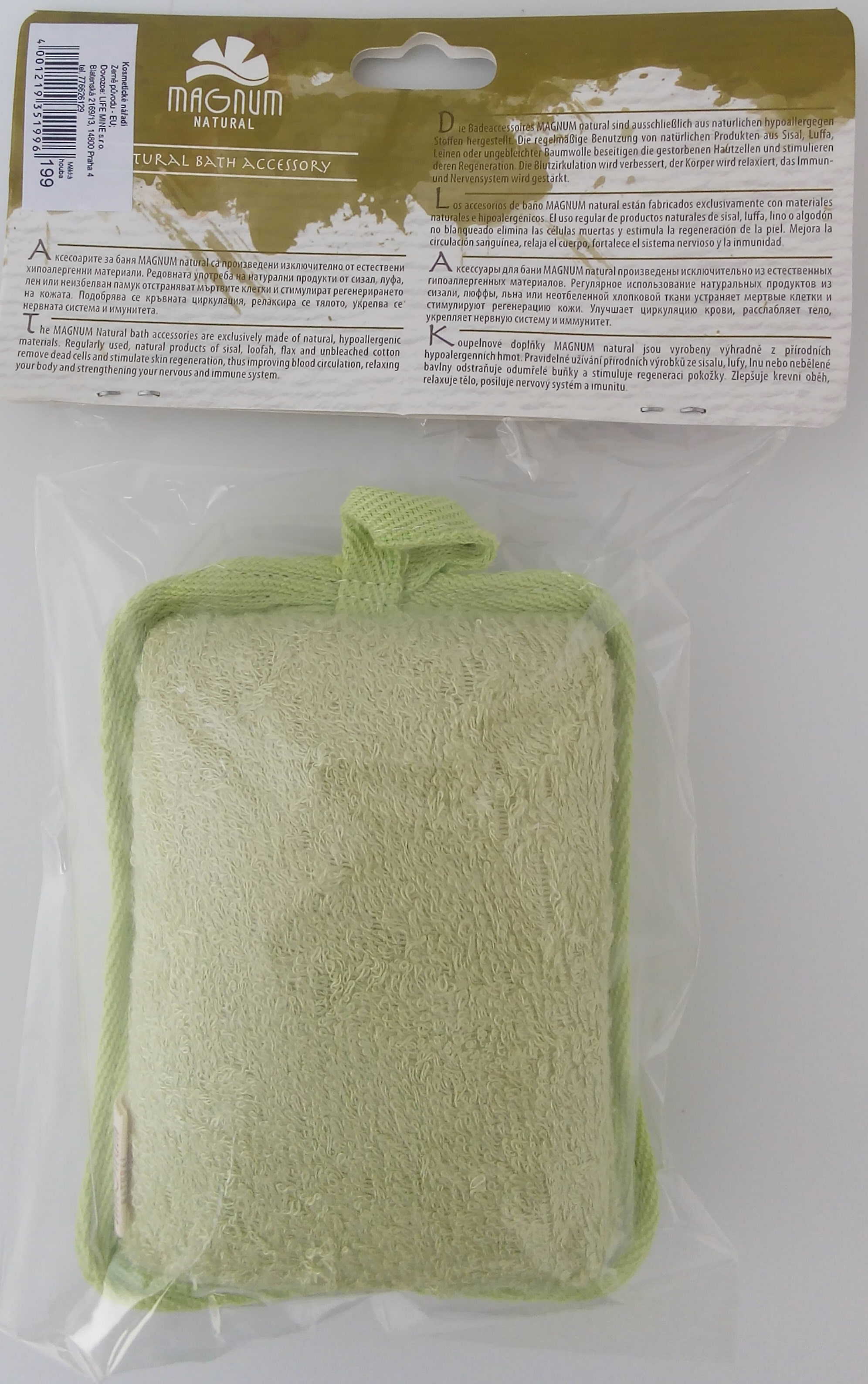 199 MAGNUM Mycí a masážní houba bambusový textil