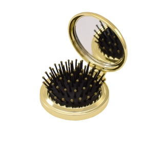338 MAGNUM kartáč na vlasy se zrcátkem - zlatá barva