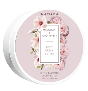 REFAN Tělové máslo krém - magnolie a růže, 200 ml