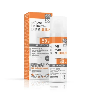 Anti-age Ochranný opalovací krém na obličej SPF 50 s protivráskovým účinkem, Bodi-Beauty 30ml